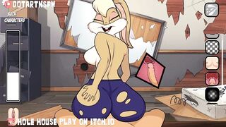Lola Bunny Riding Dick Reverse Cowgirl (Back) - Hole House