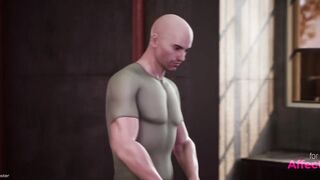 Big dick guy having crazy threesome sex with 2 big tits futanari babes in a 3d animation