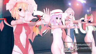 mmd r18 Ecksa size in Leotard Scarlet Devil Mansion super mario version 3d hentai