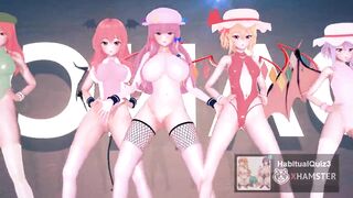 mmd r18 Ecksa size in Leotard Scarlet Devil Mansion super mario version 3d hentai