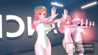 mmd r18 Ecksa size in Leotard Scarlet Devil Mansion super mario version 3d hentai