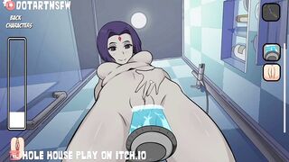 Raven Fingering And Squirting In The Shower With The Shower Head - Hole House