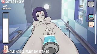 Raven Fingering And Squirting In The Shower With The Shower Head - Hole House