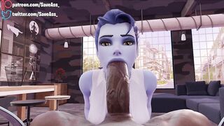 Widowmaker POV Extreme Deep Throat - HENTAI 4K (DEEP BLOWJOB, SWEET EXTREME SEXUAL PLEASURE) by SaveAss