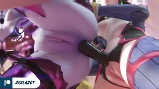 Widowmaker Anal Fucked D.Va Huge Cock Until Cum