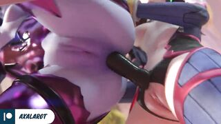 Widowmaker Anal Fucked D.Va Huge Cock Until Cum