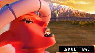F.U.T.A. SENTAI SQUAD - Big Titty Futanari Femdoms Deliver FACIAL AND CREAMPIE With Big Dick Robots!