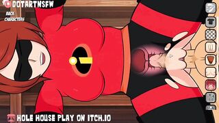 ElastiGirl Fucked And Creampied From Behind - Hole House
