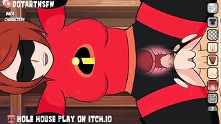 ElastiGirl Fucked And Creampied From Behind - Hole House