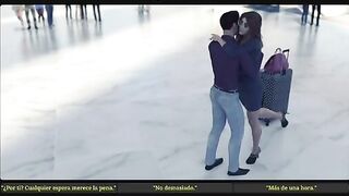 Step mom pick up step son from airport get fucked in living room