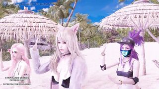 MMD Brave Girls - Chi Mat Ba Ram Ahri Kaisa Seraphine KDA Sexy Hot Dance League of legends Hentai