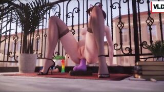D.Va Riding Her Dildo Overwatch Hentai 3D