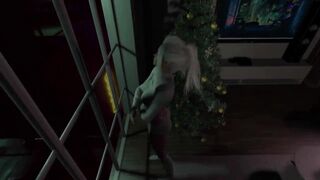 Futanari big tits babe fucking Santa's elf in 3d animatin by Pina Colada