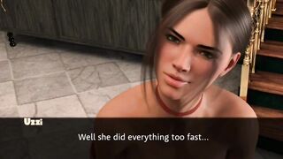 Big Titted Step Mom Blowjob and ride step son dick fucking him in living room