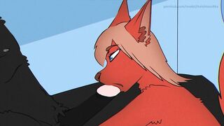 First Blowjob from Furry Foxy | Deep yiff hentai (cum inside mouth)