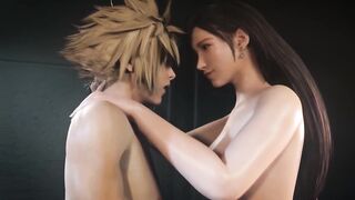 Final Fantasy Tifa Enters Cloud's Dream (3D Hentai)