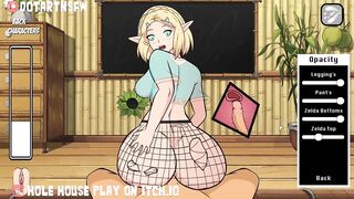 Zelda Bouncing Big Ass On Dick In Fishnets - Hole House