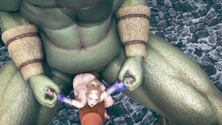 Giant moster fucked the booty dancer