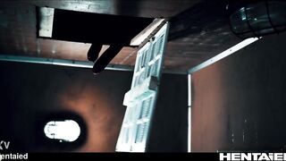 Real life Hentai - Valentina Nappi inside an Elevator, without permissions, Chick is aggressive fuck and fill up full of cum by aliens