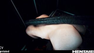 Real life Hentai - Valentina Nappi inside an Elevator, without permissions, Chick is aggressive fuck and fill up full of cum by aliens
