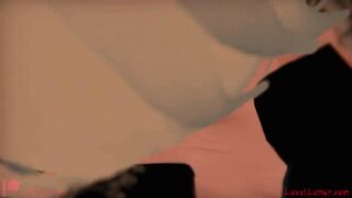 Horny femboy sneaks you into his house and you riskily fuck in the shower after a hot blowjob