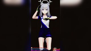 Blue Archive Shiroko Riding Undress Dancing Hentai Nude Nekomimi Girl Sport Clothes Vertical Screen