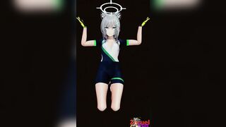 Blue Archive Shiroko Riding Undress Dancing Hentai Nude Nekomimi Girl Sport Clothes Vertical Screen