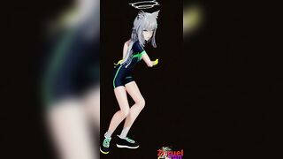 Blue Archive Shiroko Riding Undress Dancing Hentai Nude Nekomimi Girl Sport Clothes Vertical Screen