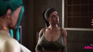 Futanari babes action adventures in a 3d animation
