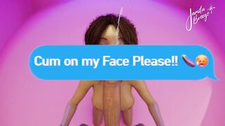 NSFW Facefuck - Could i Suck a Huge cock like that !? - Hentai Challenge