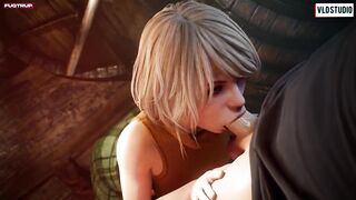Resident Evil 4 Ashley Graham Blowjob for Leon Hentai 3D