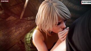 Resident Evil 4 Ashley Graham Blowjob for Leon Hentai 3D
