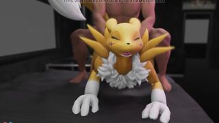 Furry porn with Renamon doing sex