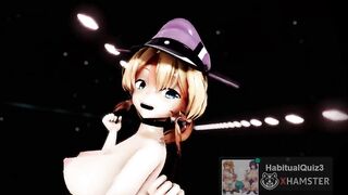 mmd r18 Prinz Eugen kancolle big tits drink cum 3d hentai