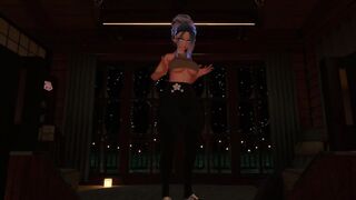 VR Milf expands her own breasts