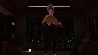 VR Milf expands her own breasts