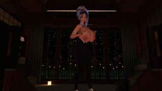 VR Milf expands her own breasts