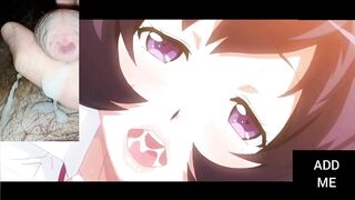 My Dick Reacts To: Anime Girl Blows Dude | So Horny, I Cum On Myself!