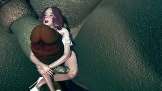 Giant monster fuck the skinny girl