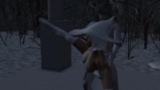 Snow queen having sex
