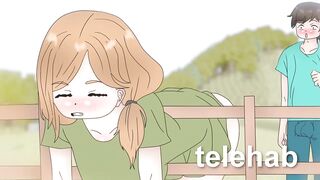 Alex is stuck in the fence in front of Steve ! Minecraft hentai porn (2d cartoon )