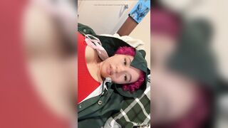 Chiaki Nanami Watches Hentai to try to make herself cum