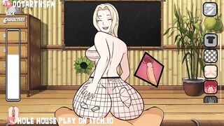 Tsunade Riding Reverse Cowgirl X Ray Creampie Fishnets Big Boobs - Hole House