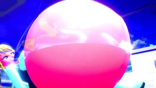 Samus in Zero Suit - Water Filling Body Inflation 3 (Nude) | Imbapovi