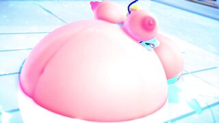 Samus in Zero Suit - Water Filling Body Inflation 3 (Nude) | Imbapovi