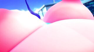 Samus in Zero Suit - Water Filling Body Inflation 3 (Nude) | Imbapovi