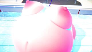 Samus in Zero Suit - Water Filling Body Inflation 3 (Nude) | Imbapovi
