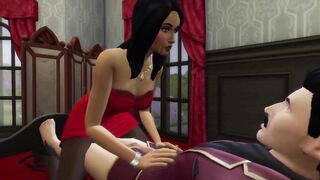 Bella Goth sucks and fucks Mortimer Goth in the sims 4