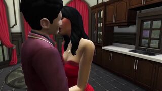 Bella Goth sucks and fucks Mortimer Goth in the sims 4