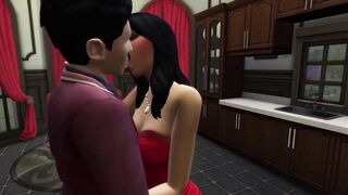 Bella Goth sucks and fucks Mortimer Goth in the sims 4